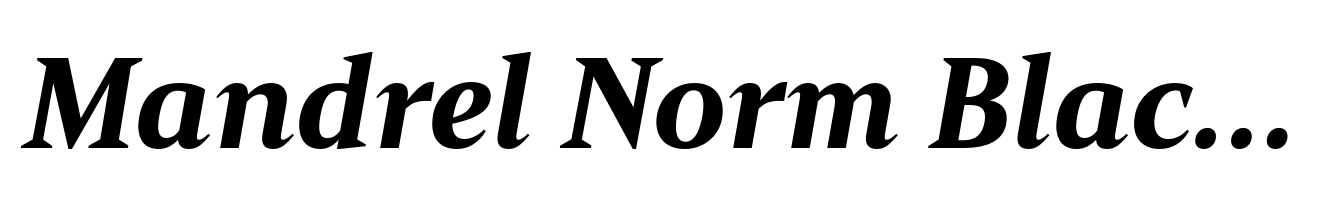 Mandrel Norm Black Italic